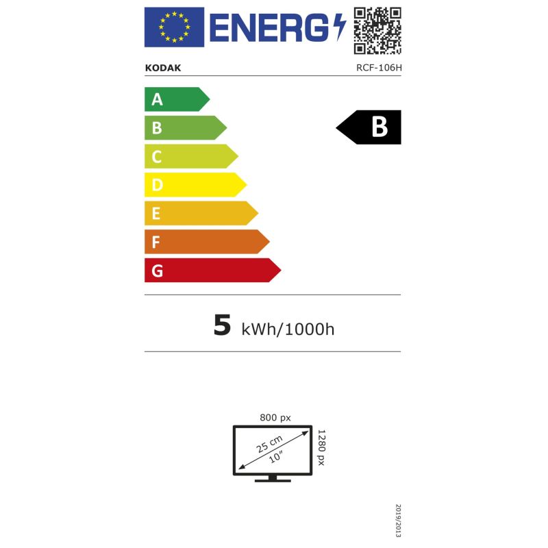 Kodak RCF-106H WiFi  schwarz – Energieeffizienzklasse B