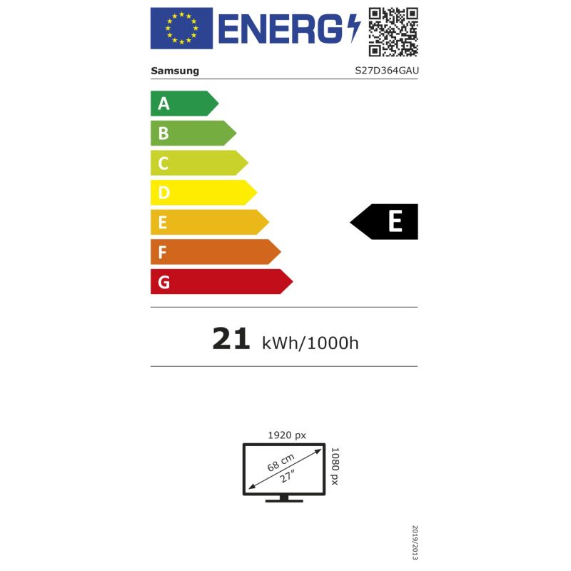 Samsung S27D364GAU – Energieeffizienzklasse E