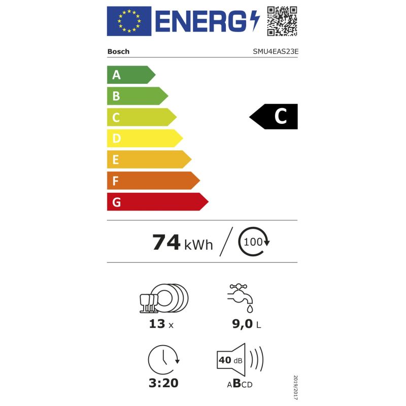 Bosch SMU4EAS23E – Energieeffizienzklasse C
