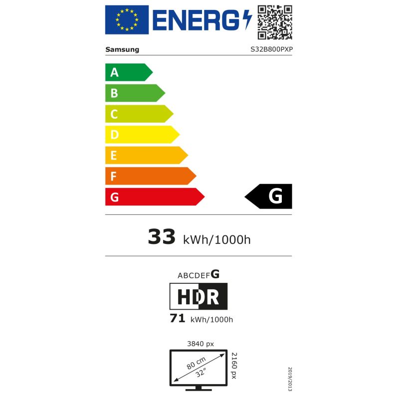 Samsung S32B800PXP – Energieeffizienzklasse G