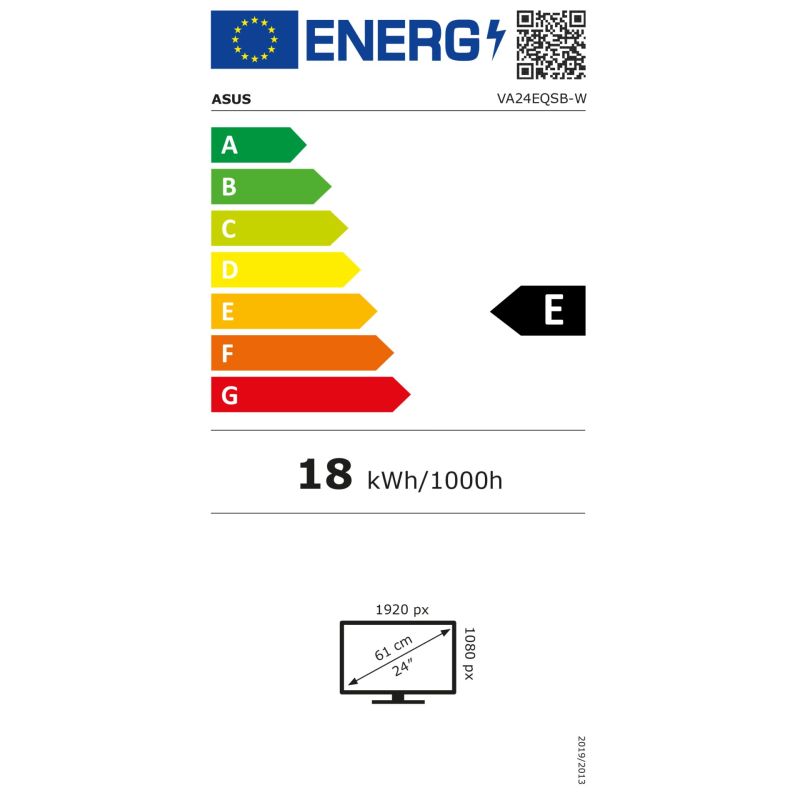 Asus VA24EQSB-W – Energieeffizienzklasse E