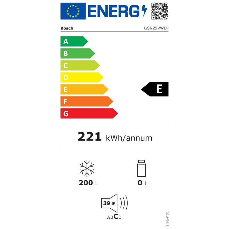 Bosch GSN 29 VWEP – Energieeffizienzklasse E