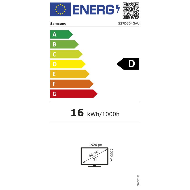 Samsung S27D304GAU – Energieeffizienzklasse D