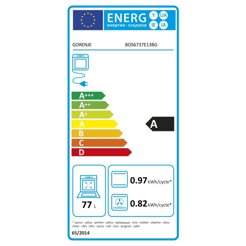 Gorenje BOS 6737 E13BG – Energieeffizienzklasse A