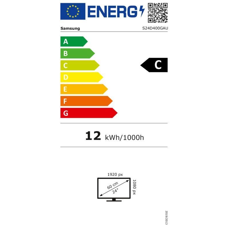 Samsung S24D400GAU – Energieeffizienzklasse C