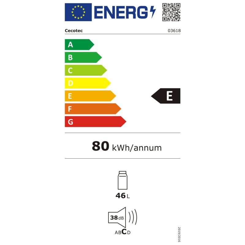 CECOTEC GrandCooler 20000 L  SilentCompress Black – Energieeffizienzklasse E